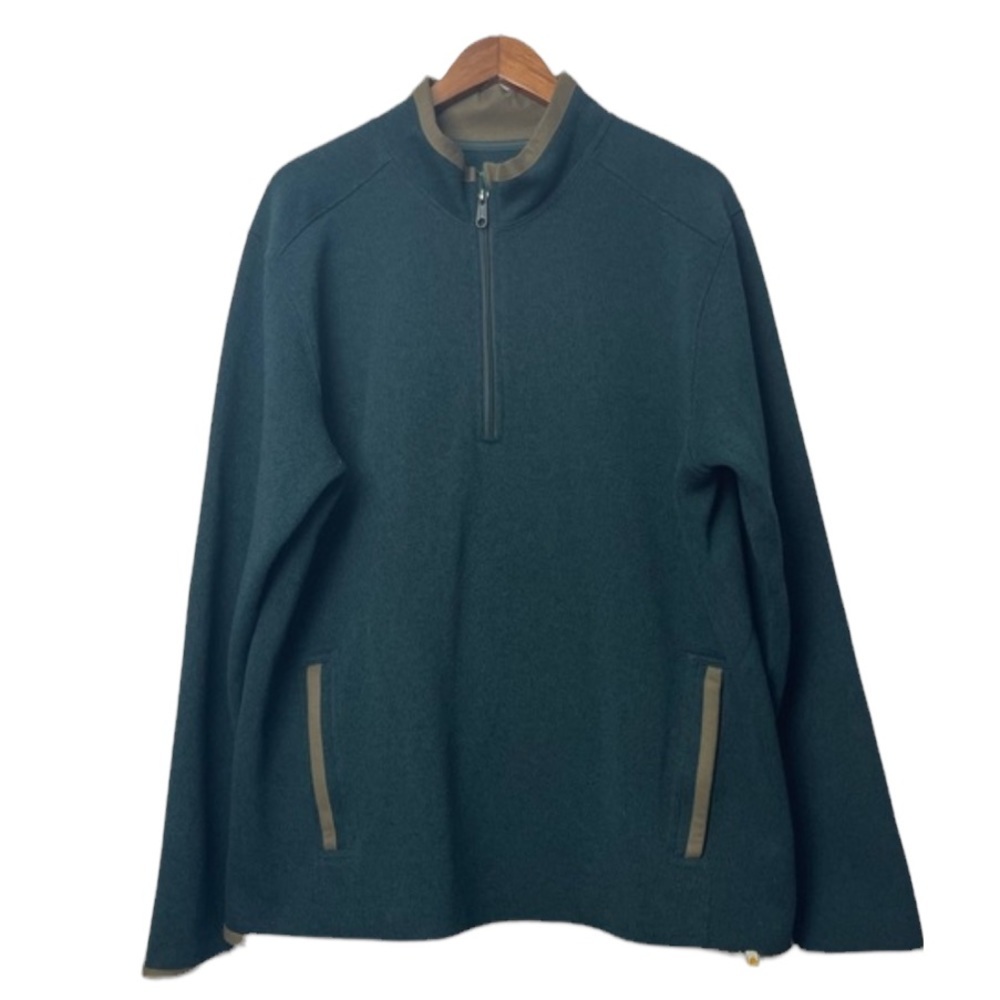Life Is Good half zip Fleece Sweater Green L